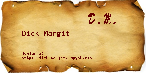 Dick Margit névjegykártya